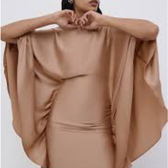 Brand new SIZE "0" with tags Jonathan Simkhai Bell sleeve mini in latte - Picture 2 of 10